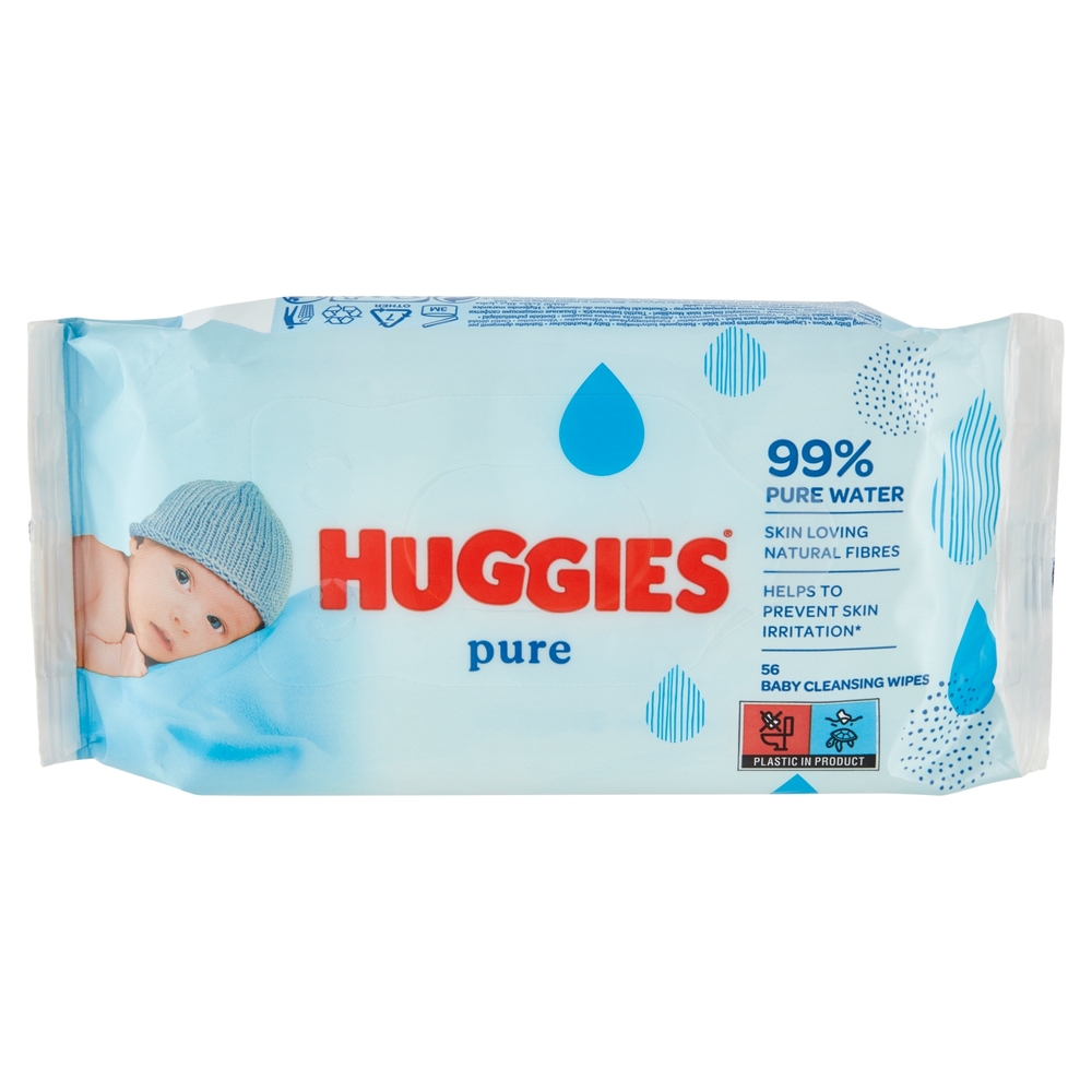 Huggies pure Baby Cleansing Wipes 56 pz